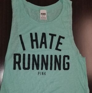 Pink I Hate Running Tank